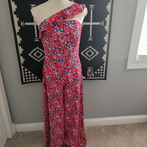 💐NWT Molly Bracken Brand Floral Print One Shoulder Jumpsuit, Small